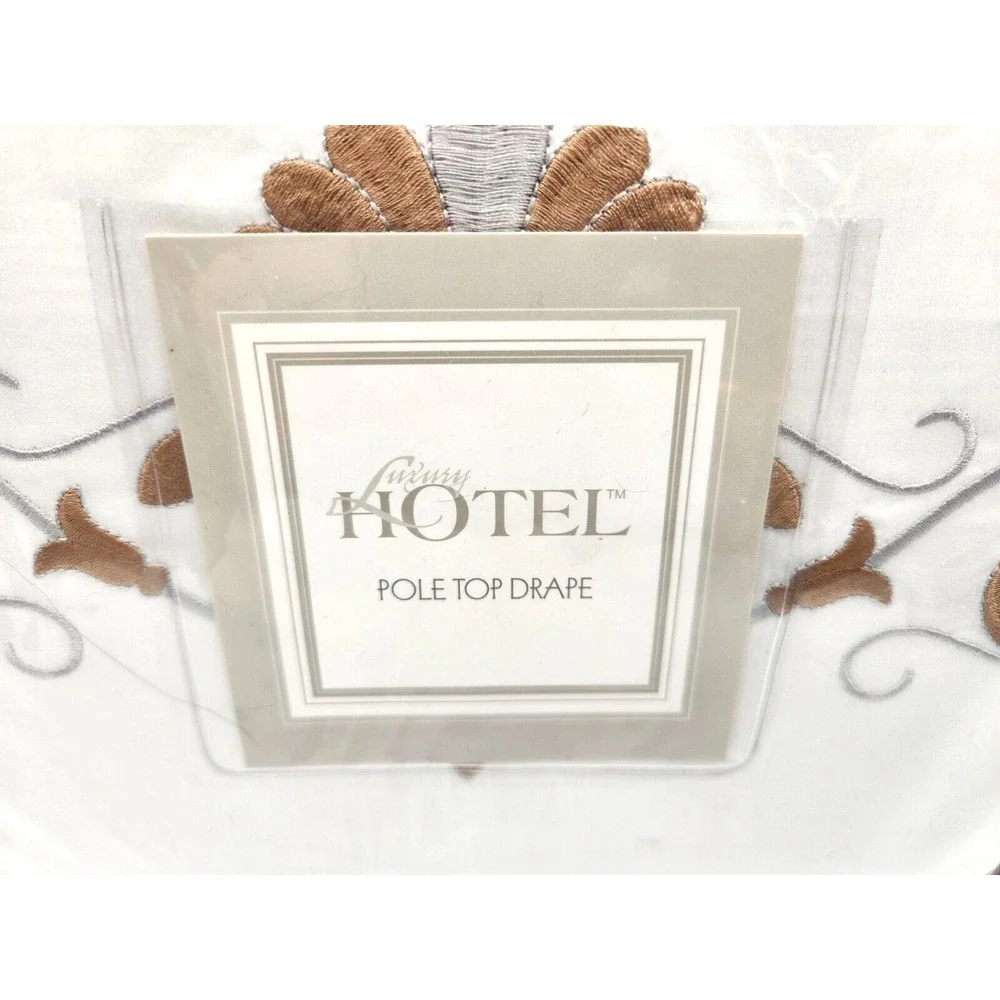 Luxury Hotel Embroidery Pole Top Drapes 2 Panels Palais Royale New in Package